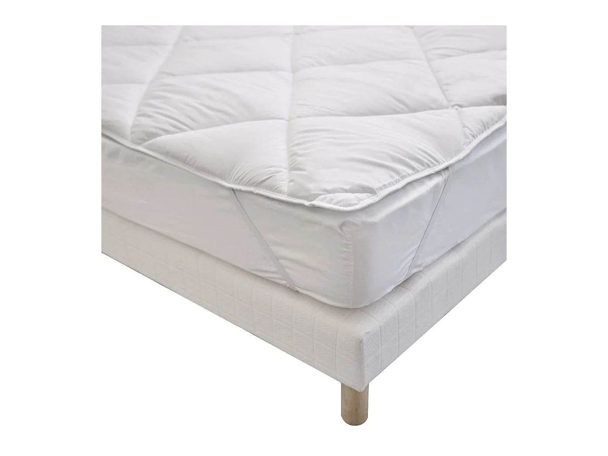 Surmatelas 90x190 cm Moelleux et Respirant - Lavable à 95°C - Enveloppe anti-transpiration