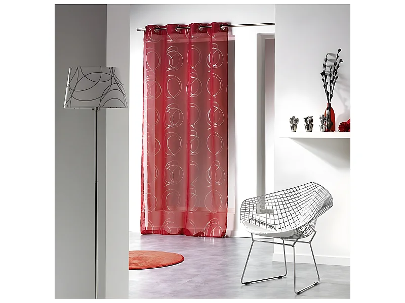 Rideau Voilage "Bully" 140x240cm Rouge