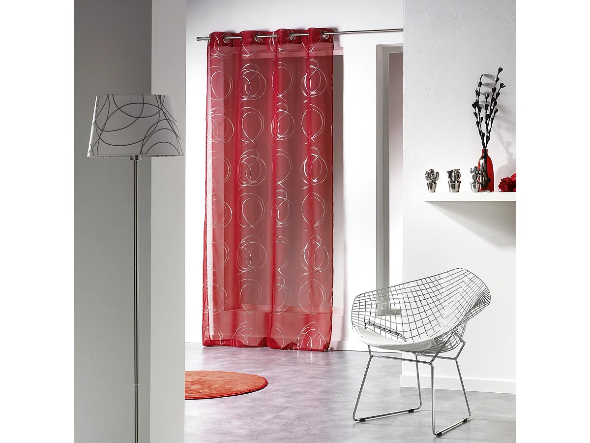 Rideau Voilage "Bully" 140x240cm Rouge