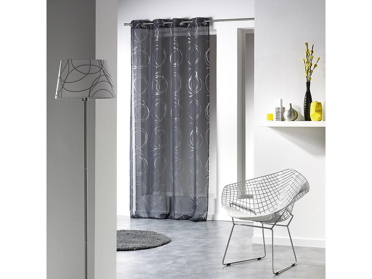 Rideau Voilage "Bully" 140x240cm Anthracite