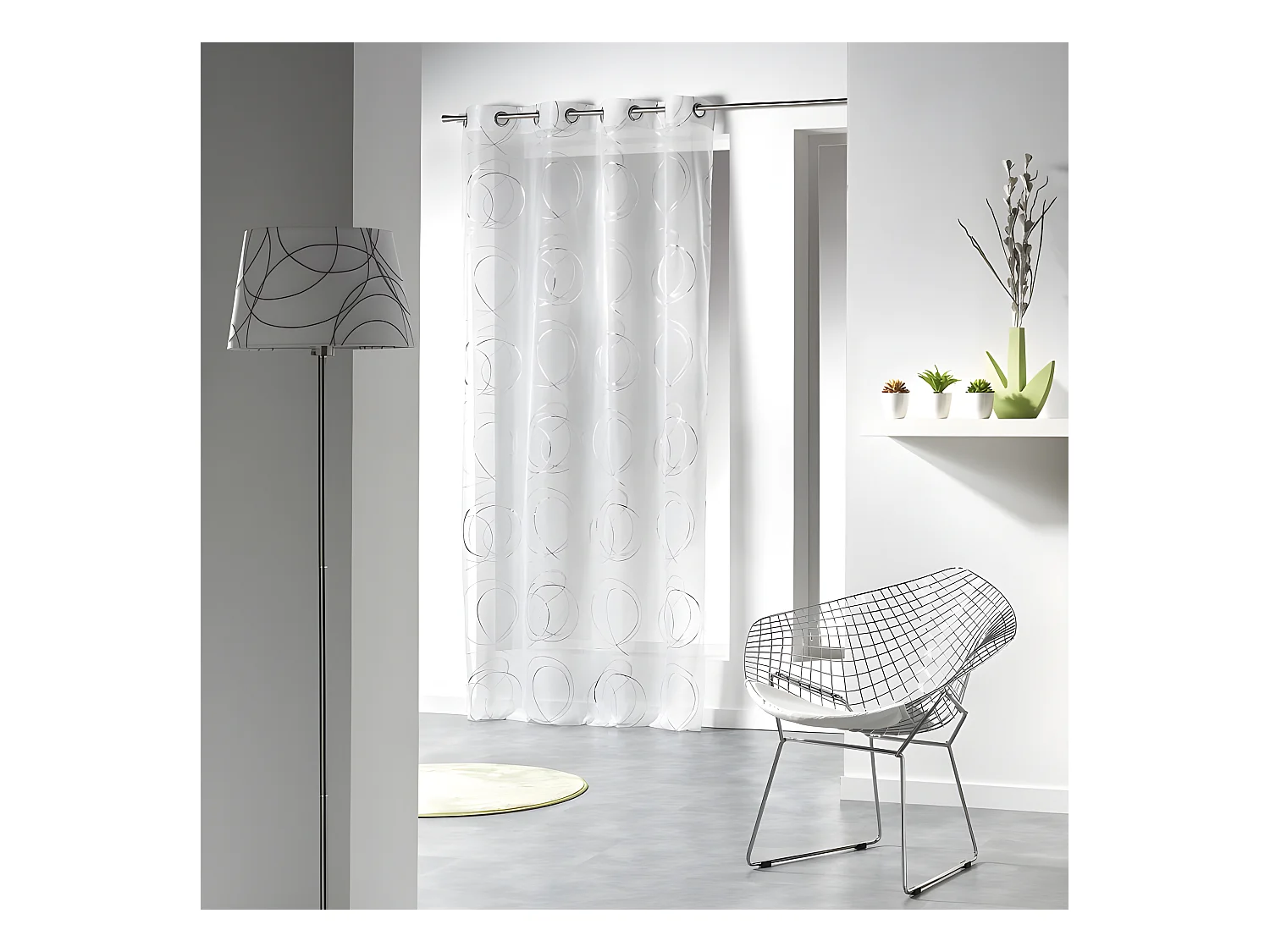 Rideau Voilage "Bully" 140x240cm Blanc