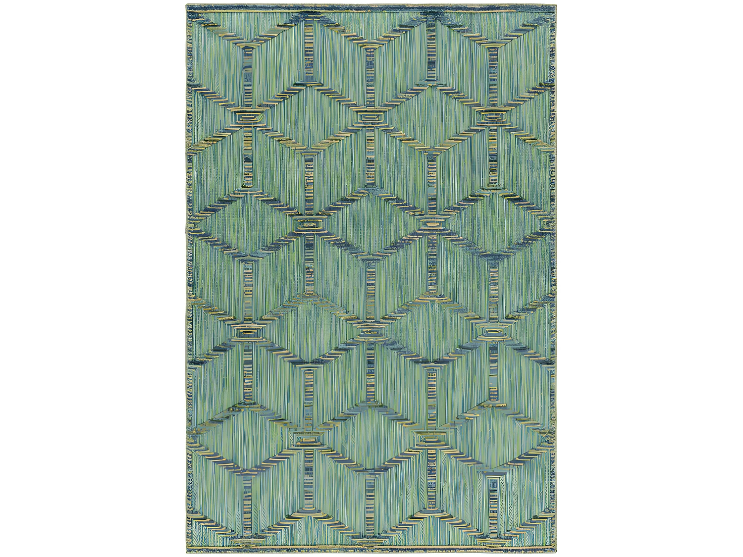 Tapis d'extérieur à relief "Ubud" Vert 80 x 150 cm