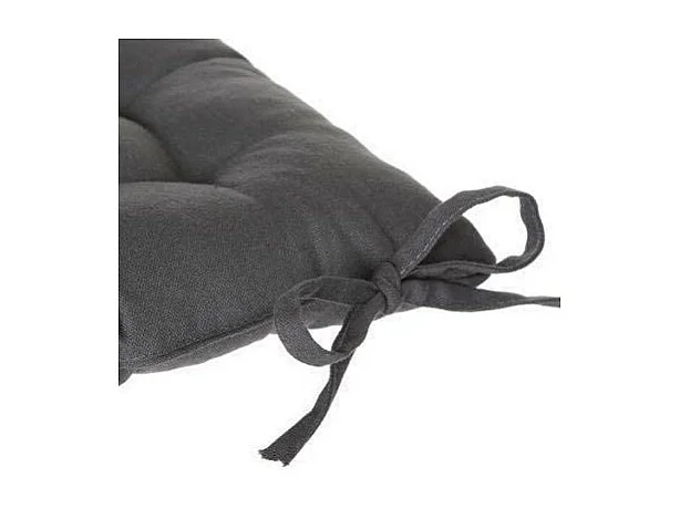 Galette de Chaise "Loria" 38x38cm Gris Foncé