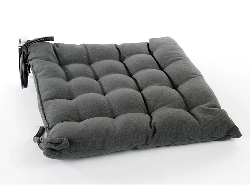 Galette de Chaise "Loria" 38x38cm Gris Foncé