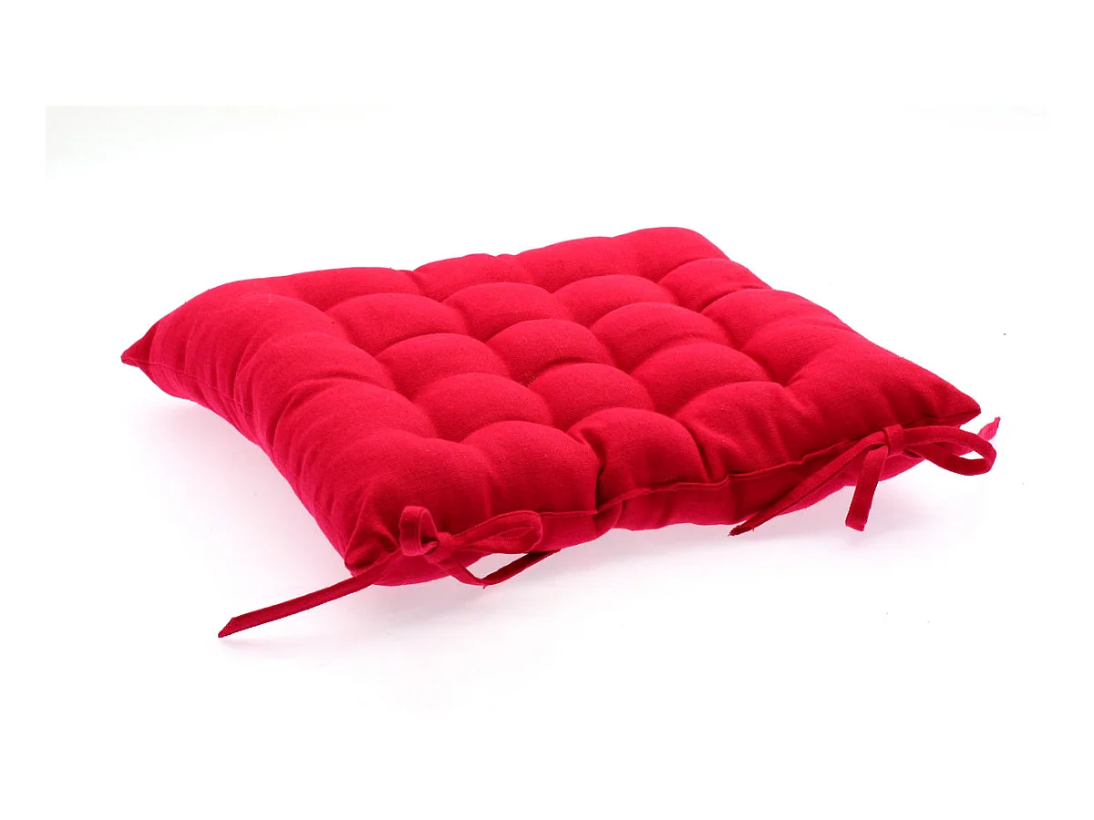 Galette de Chaise "Loria" 38x38cm Rouge