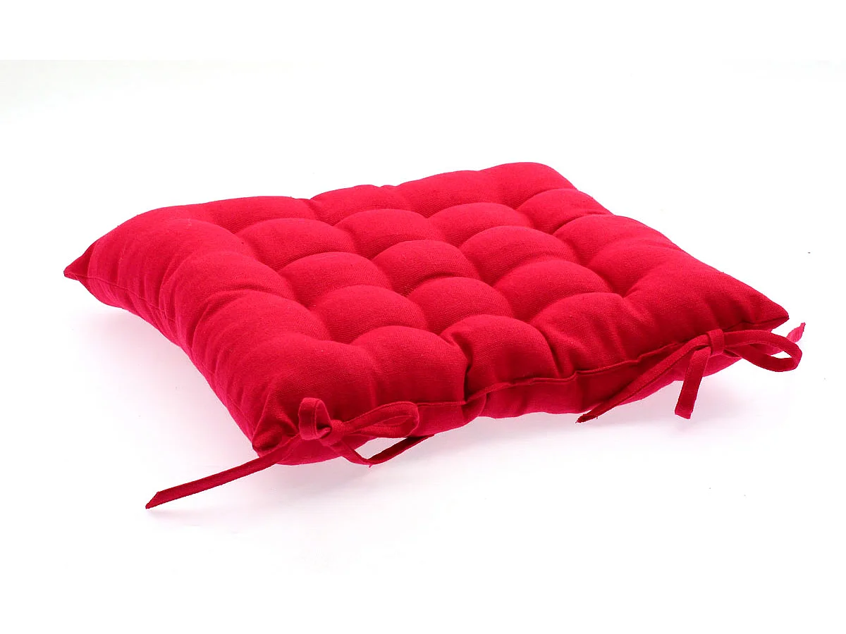 Galette de Chaise "Loria" 38x38cm Rouge