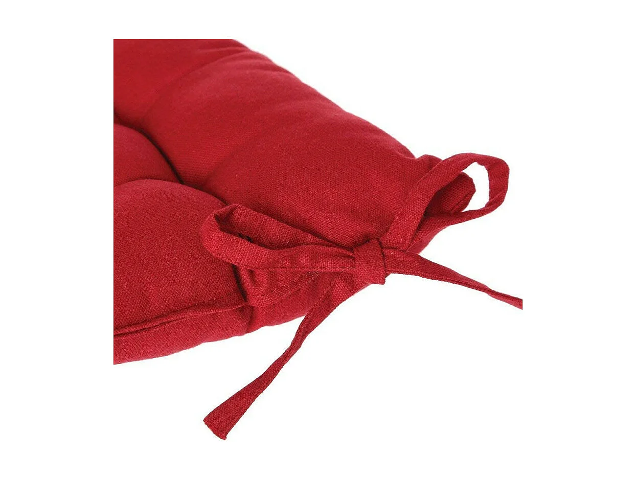 Galette de Chaise "Loria" 38x38cm Rouge