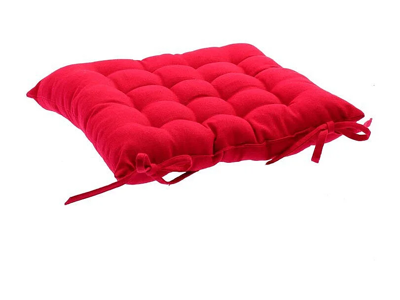 Galette de Chaise "Loria" 38x38cm Rouge