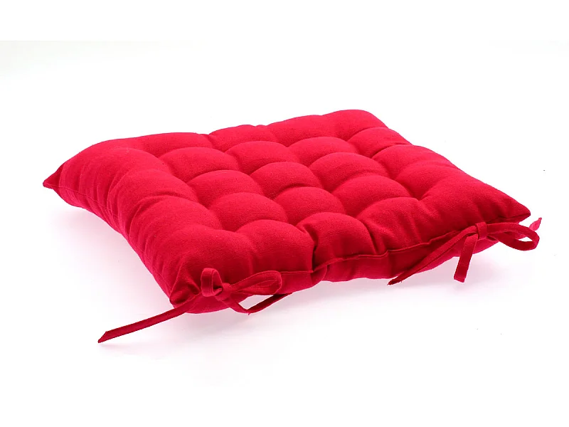 Galette de Chaise "Loria" 38x38cm Rouge