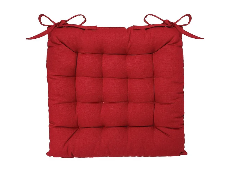 Galette de Chaise "Loria" 38x38cm Rouge