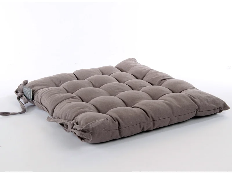 Galette de Chaise "Loria" 38x38cm Gris