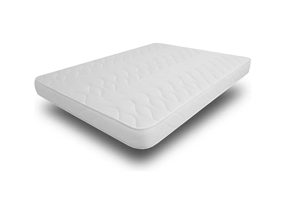 Ensemble Matelas mousse ECO - 140x190cm et 2 Oreillers 50x70 - mousse et Sommier kit couleur chêne