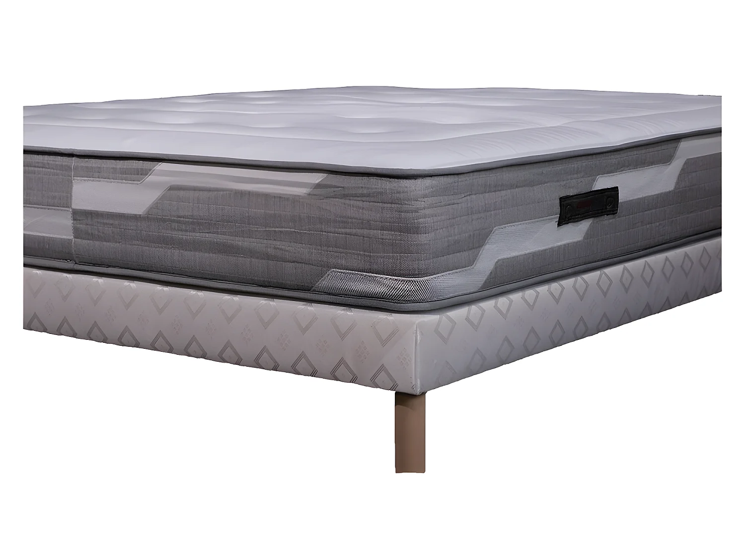 Ensemble Matelas 90x190cm ressorts  Select - accueil mémoire de forme et Sommier Blanc