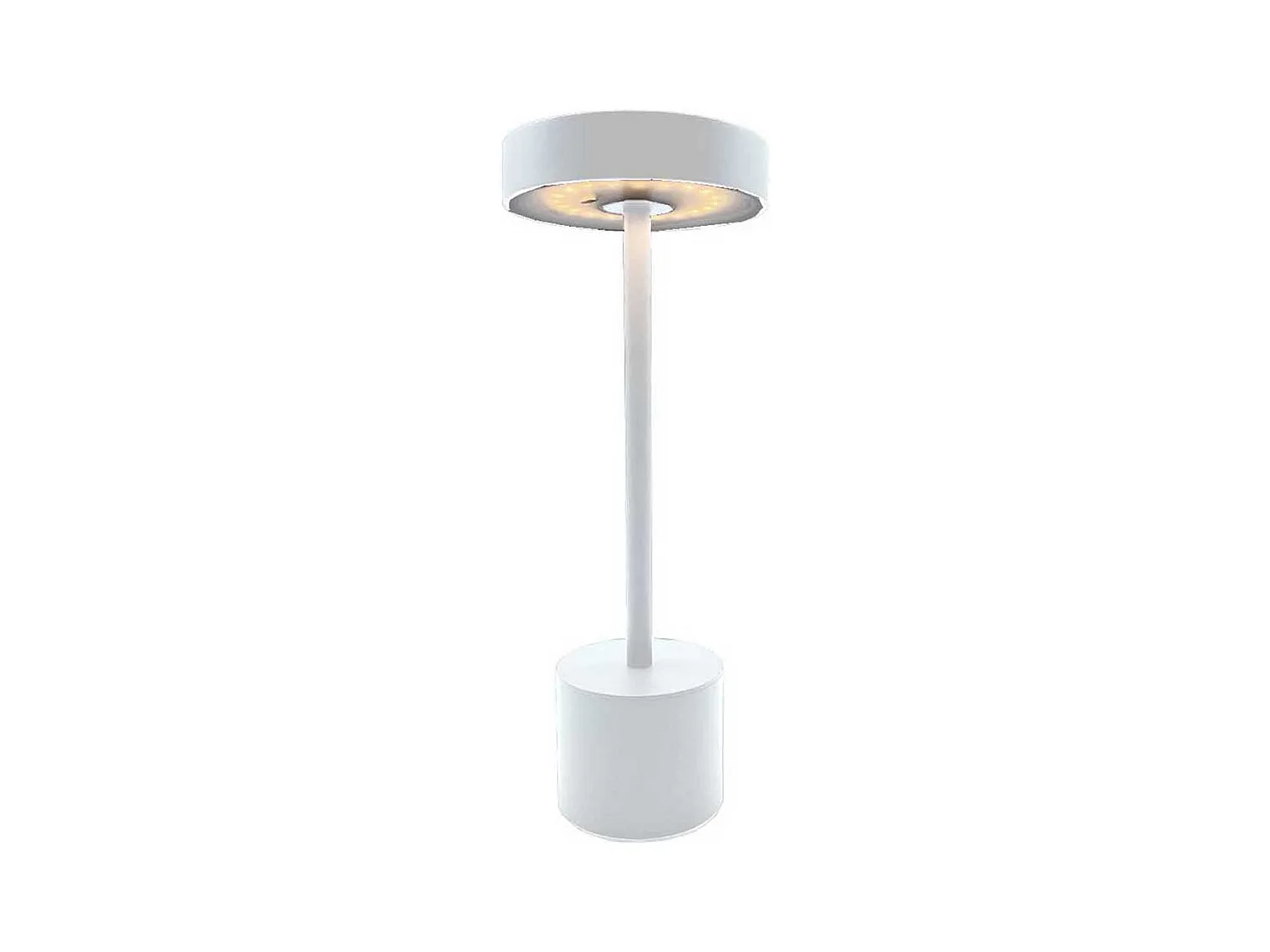 Lampe de table sans fil ROBY Blanc Aluminium