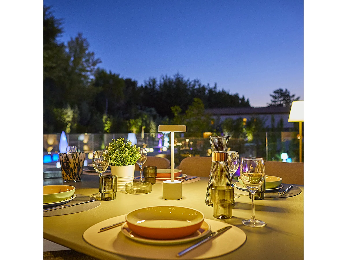 Lampe de table sans fil ROBY Blanc H30cm