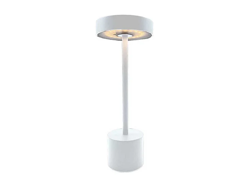 Lampe de table sans fil ROBY Blanc Aluminium