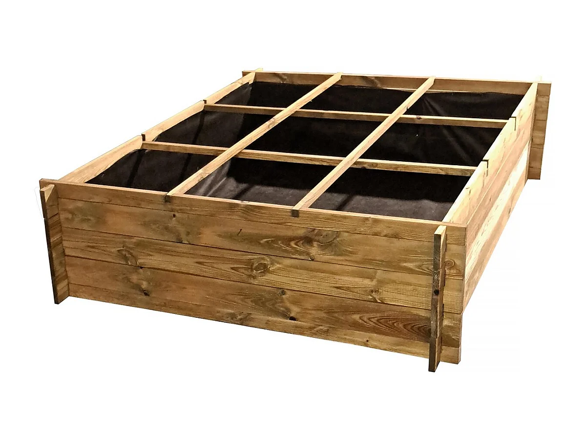 Carré potager en bois "Nigelle" - 140 x 140 x 40 cm