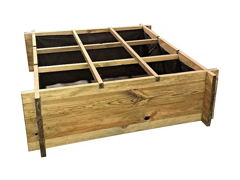 Gemüsebeet-Quadrat "Iris" - 90 x 90 x 27 cm