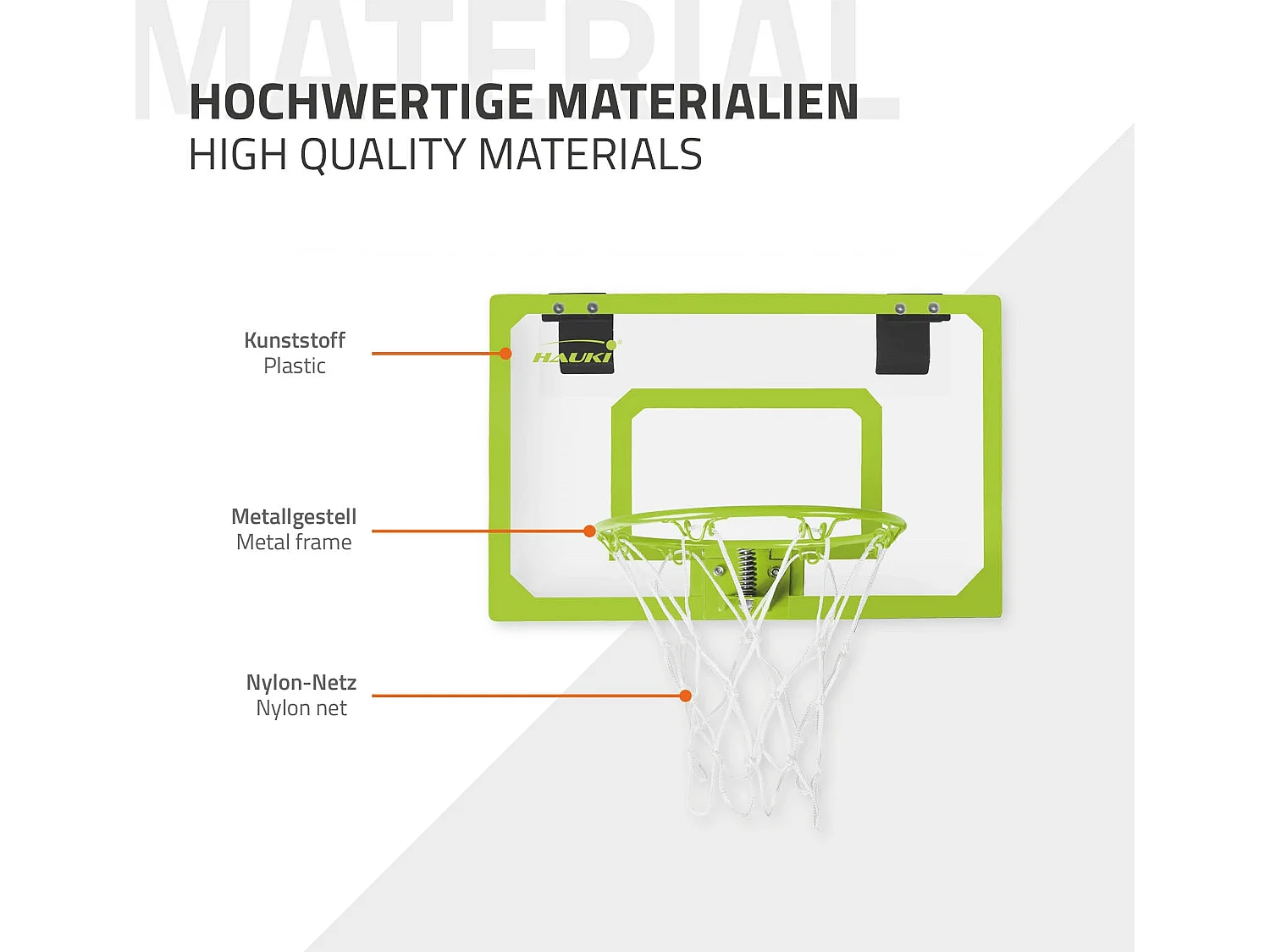 Set canestro basket verde 58x40 cm 3 palline pompa palloni tabellone e anello