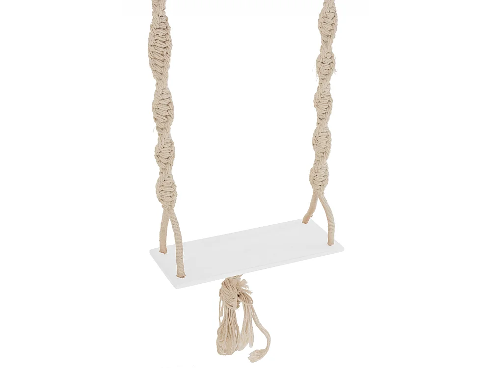 Balançoire en Bois & Coton "Boho" 264cm Beige