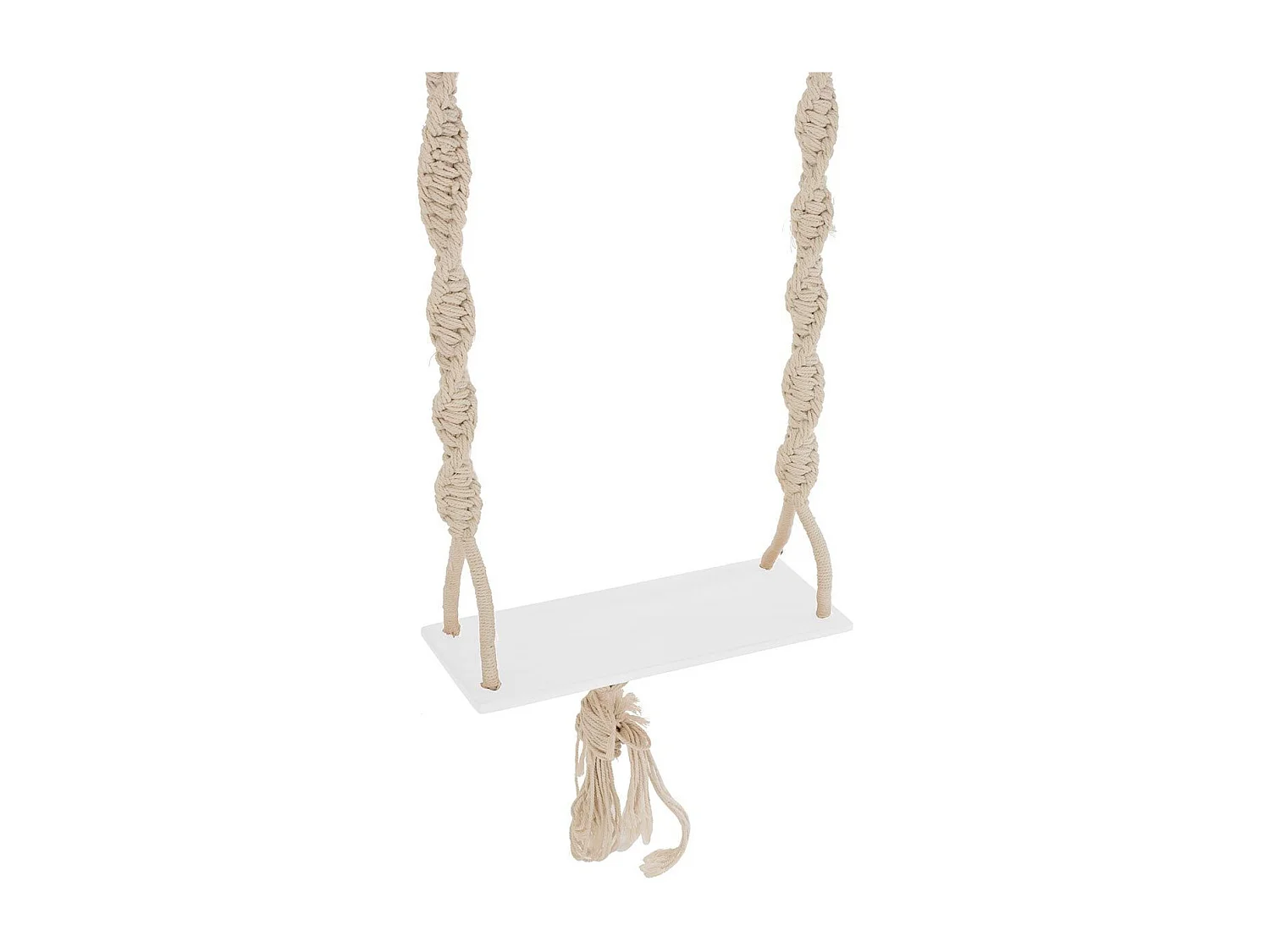 Balançoire en Bois & Coton "Boho" 264cm Beige