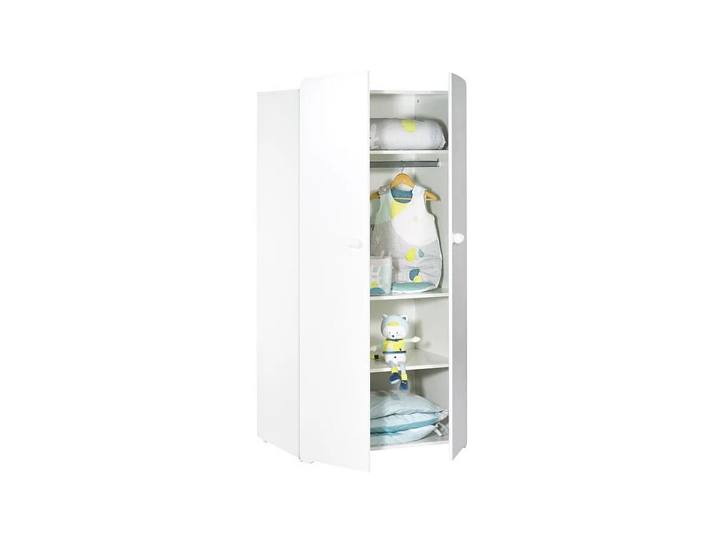 BABY PRICE New Basic Armoire Chambre bebe 2 Portes
