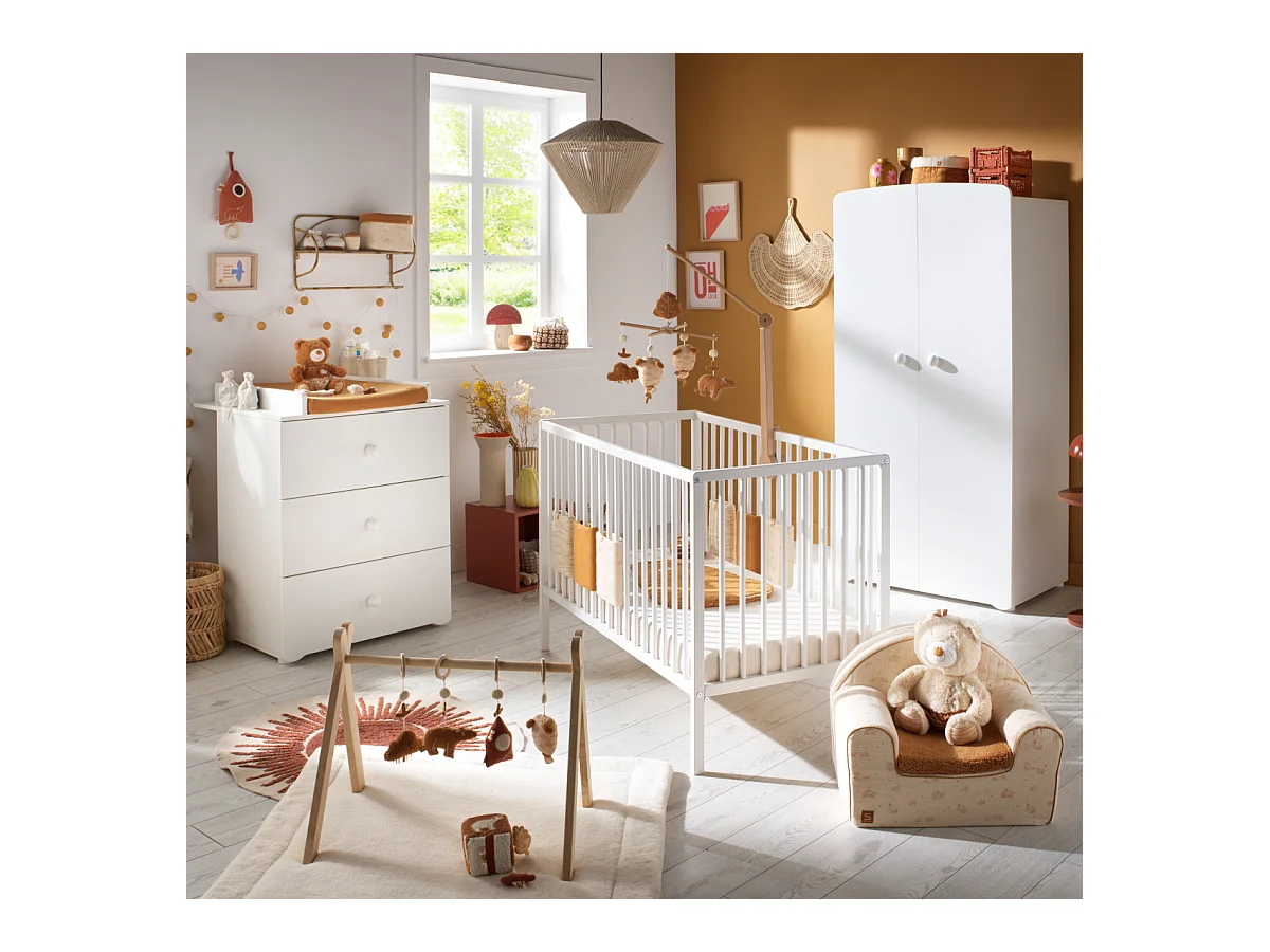 BABY PRICE New Basic Armoire Chambre bebe 2 Portes
