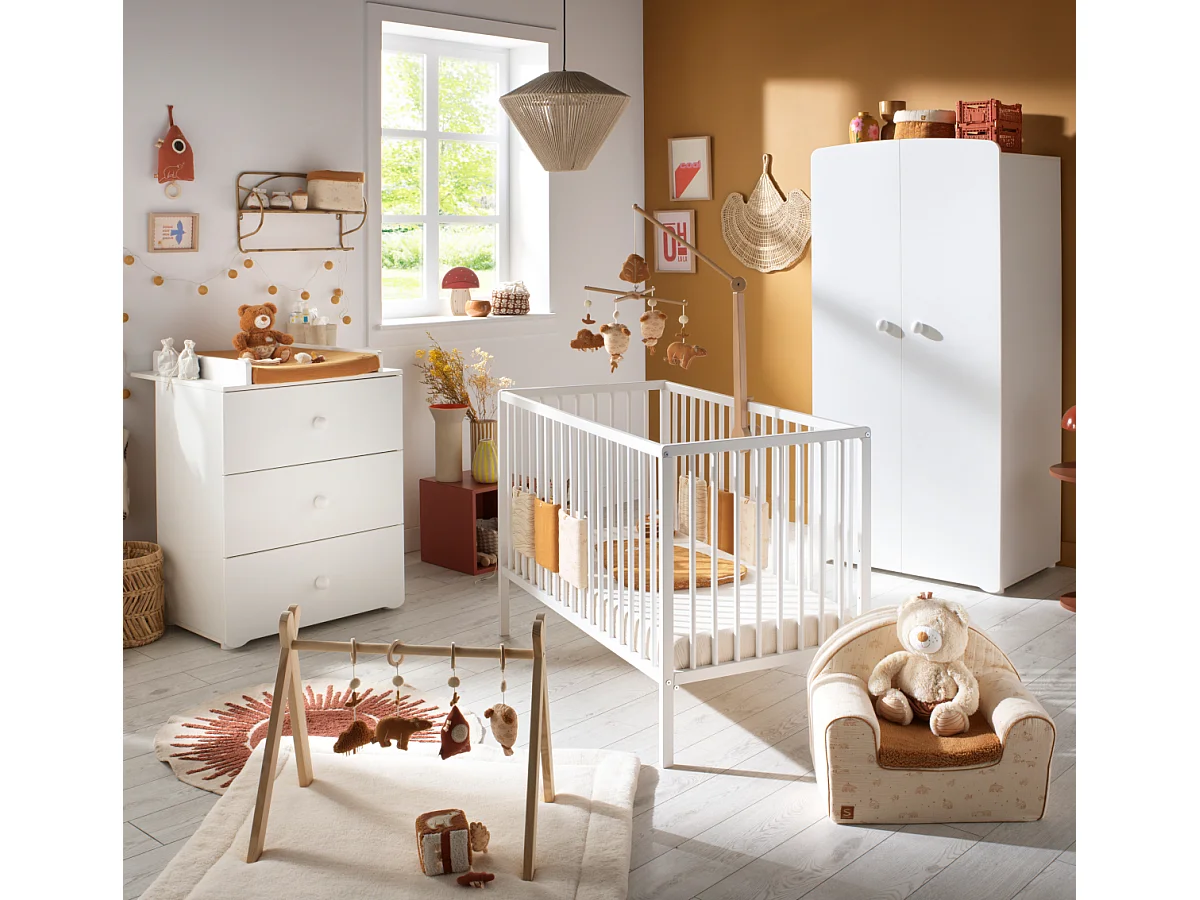 BABY PRICE New Basic Armoire Chambre bebe 2 Portes