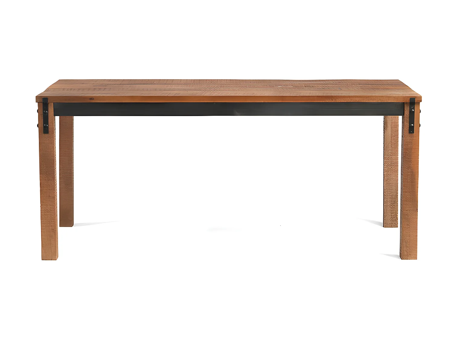 Table 180 cm bois de manguier et métal vieilli style industriel - RUST