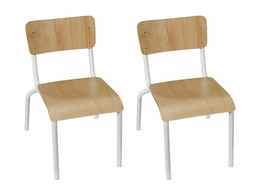 Kinderstuhl aus Holz und Metall