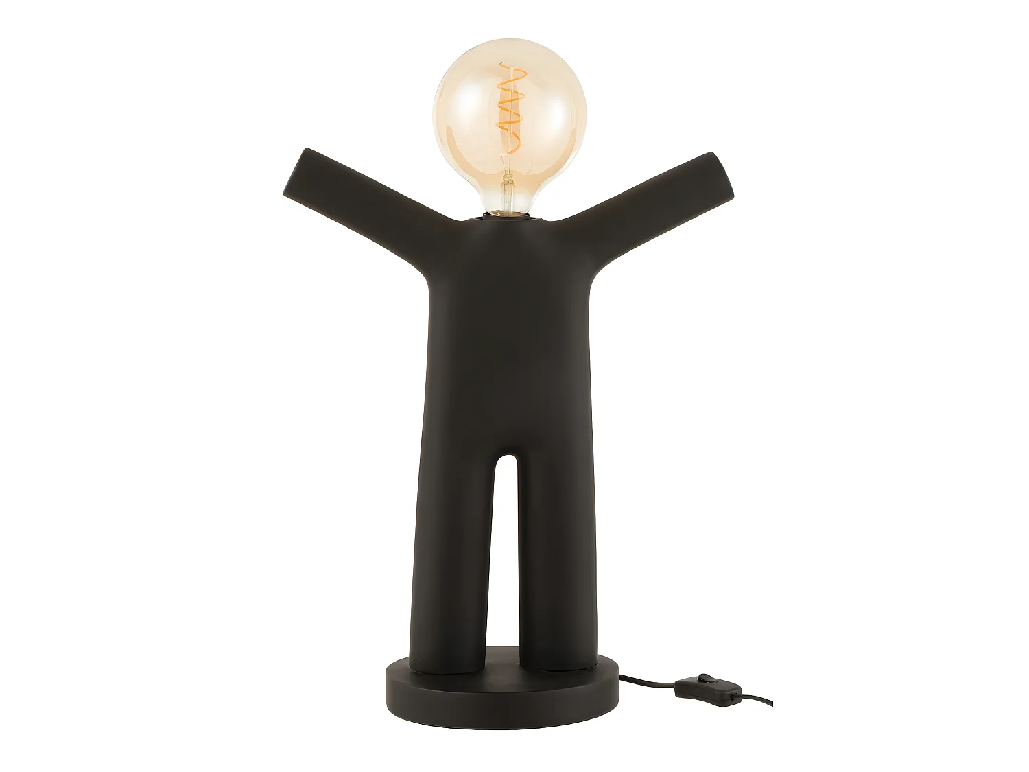 Lampe à Poser Déco "P'tit Maurice" 44cm Noir