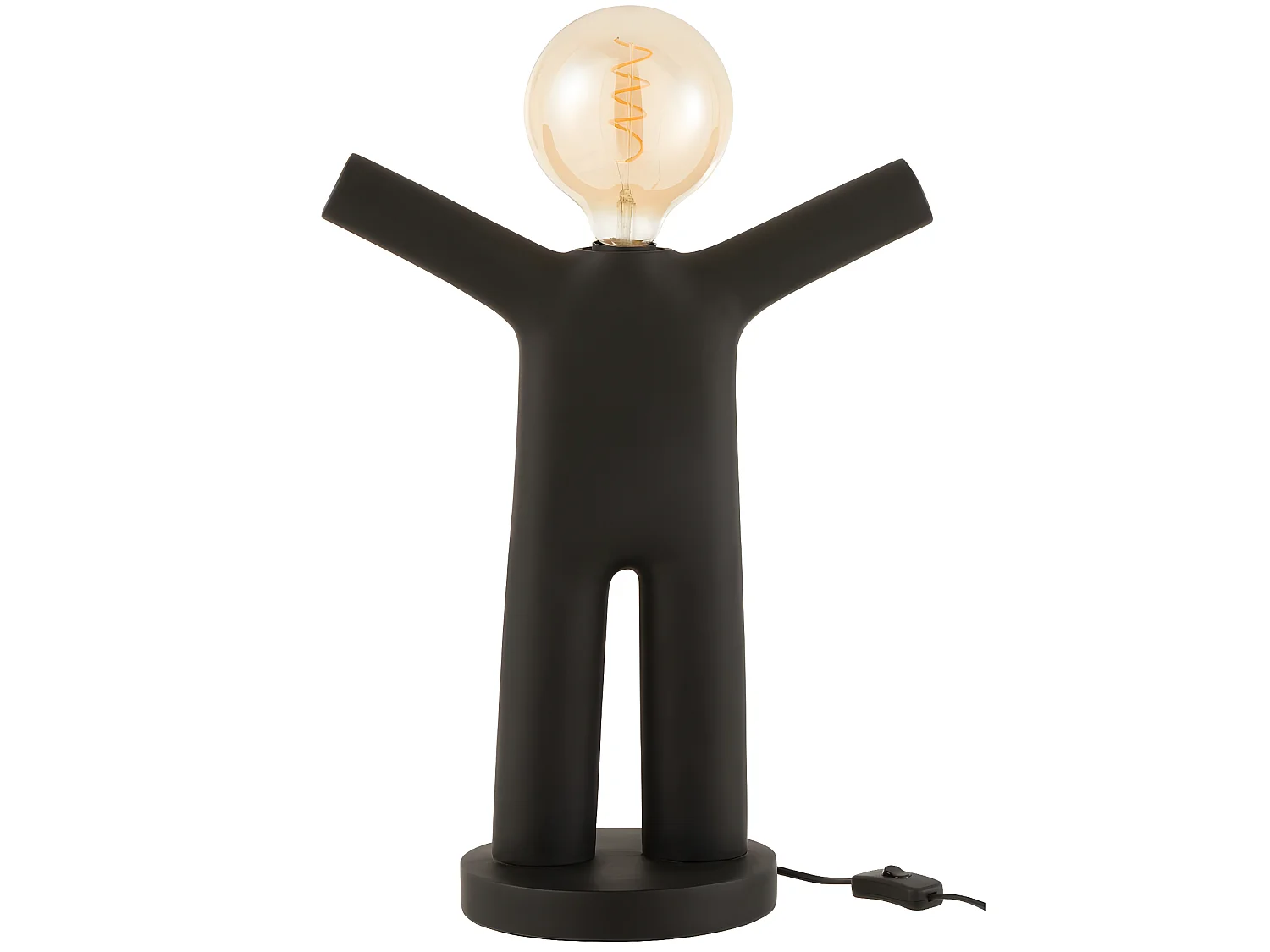 Lampe à Poser Déco "P'tit Maurice" 44cm Noir