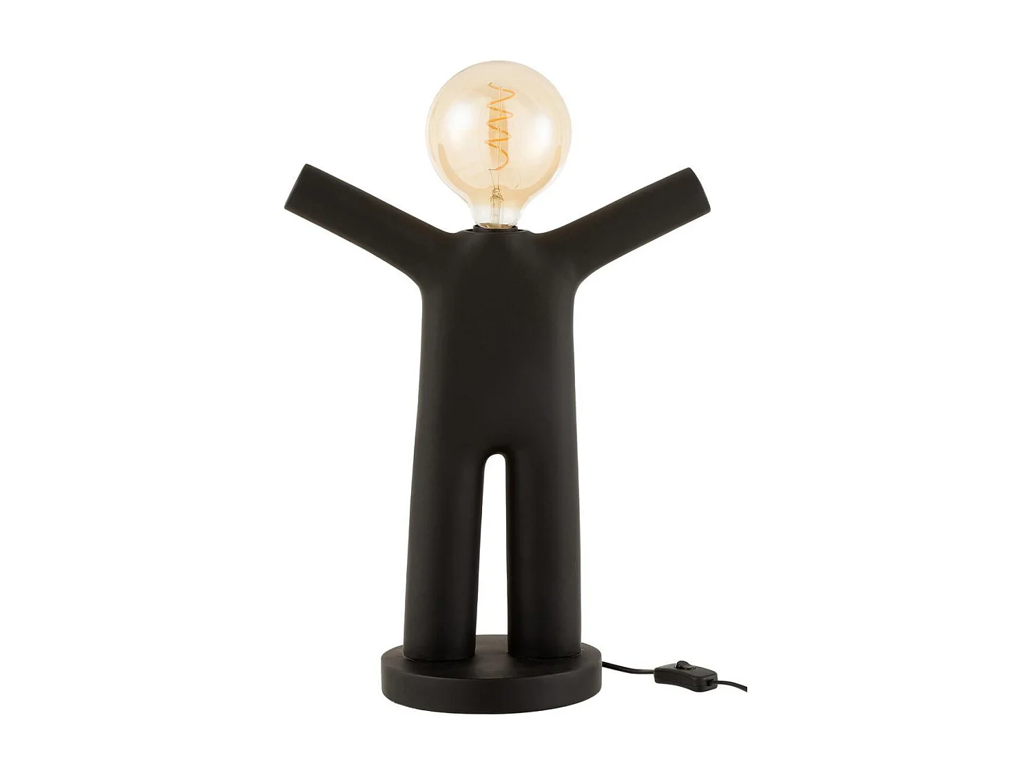 Lampe à Poser Déco "P'tit Maurice" 44cm Noir