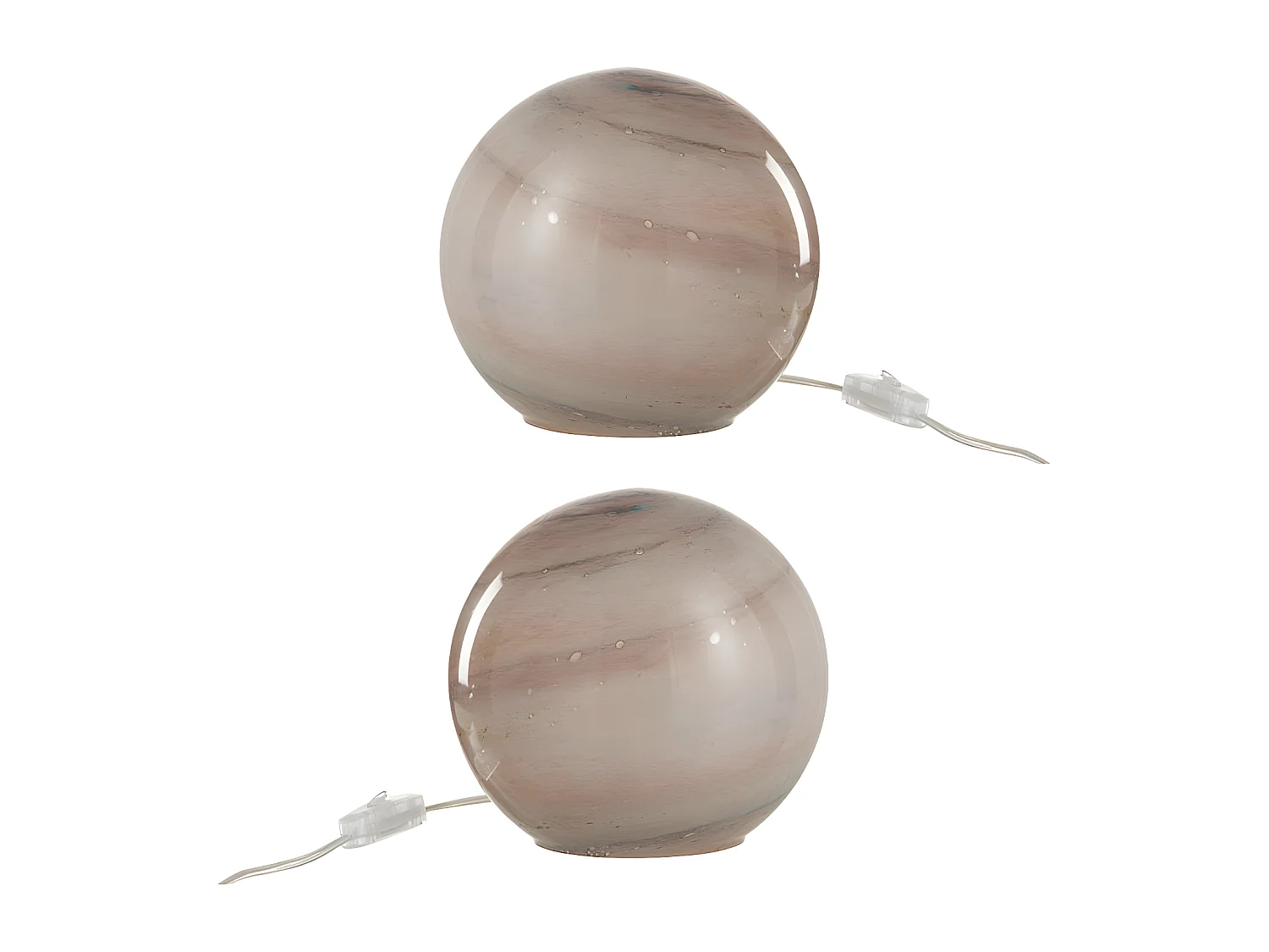 Duo de lampes de chevet Verre rose - KYANITE