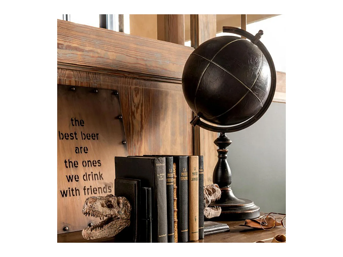 Globe Déco "Gravure" 64cm Marron