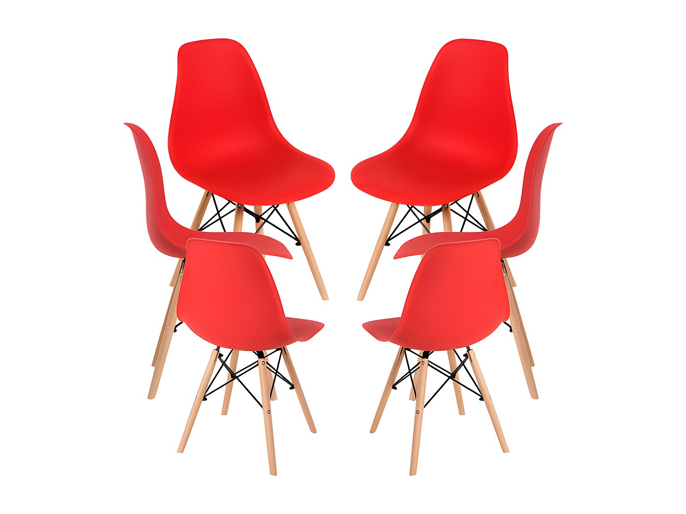 Pack 6 Sillas Tower Basic Rojo