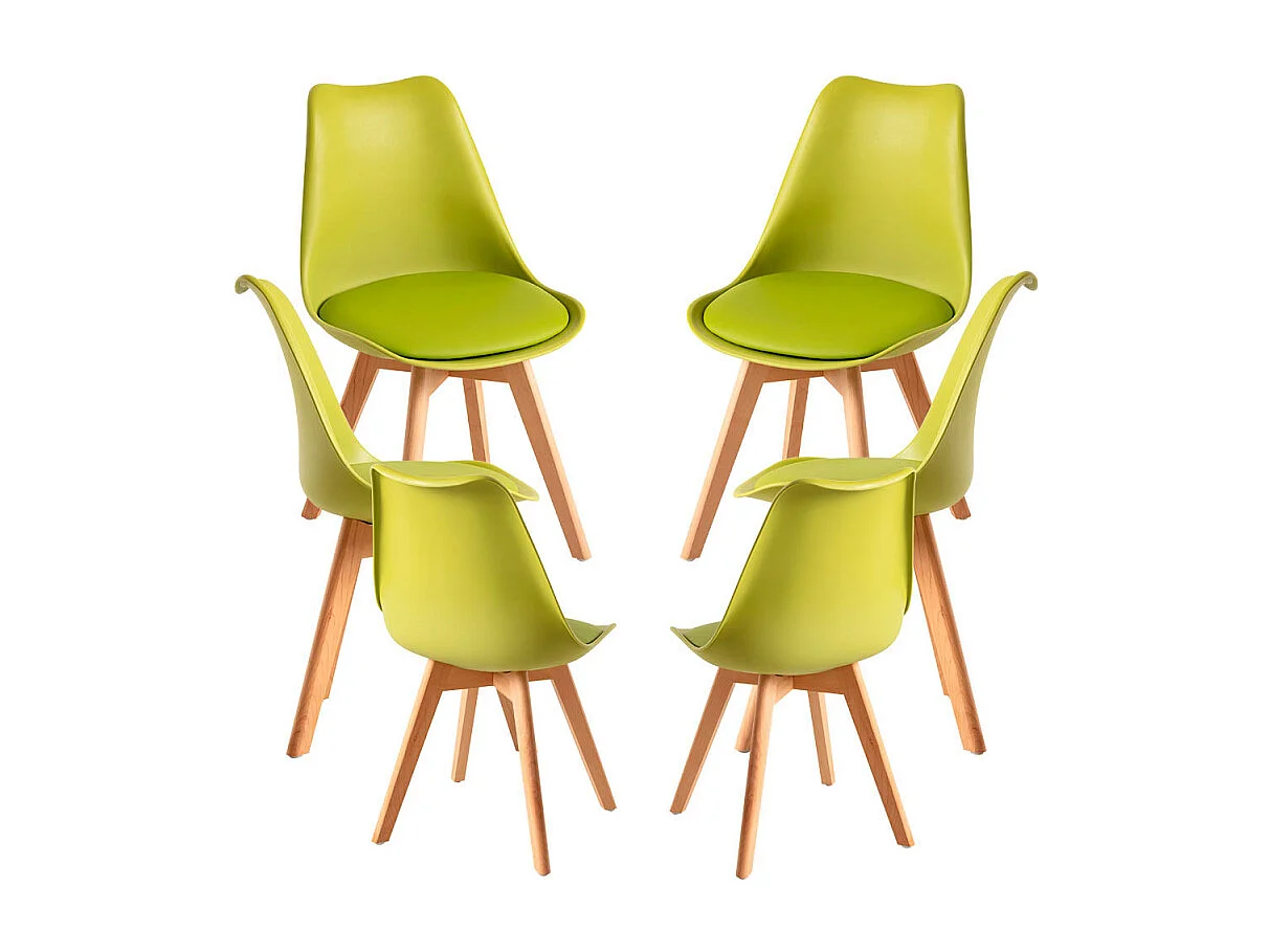 Packs Sillas Comedor - Pack 6 Sillas Synk Basic - Verde Claro