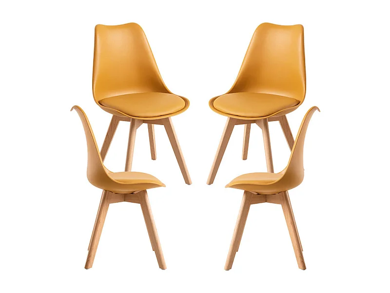 Packs Sillas Comedor - Pack 4 Sillas Synk Basic - Mostaza