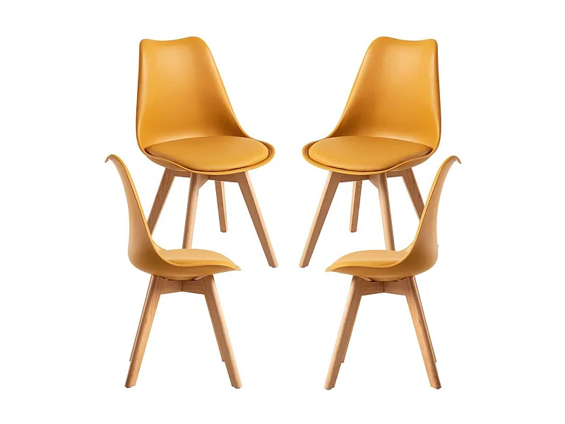 Packs Sillas Comedor - Pack 4 Sillas Synk Basic - Mostaza