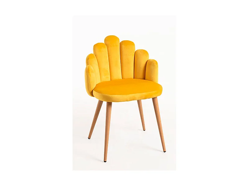 Packs Sillas Comedor - Pack 4 Sillas Hand Terciopelo - Amarillo