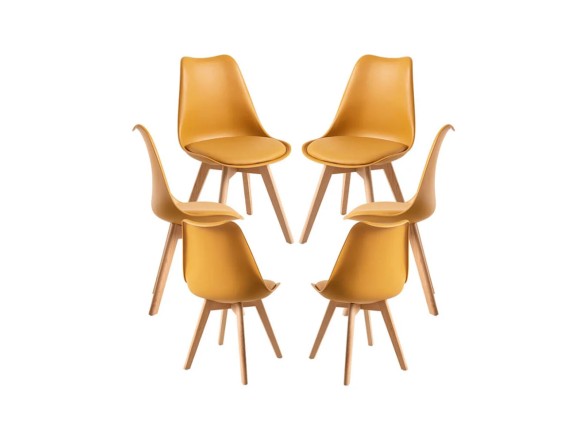 Packs Sillas Comedor - Pack 6 Sillas Synk Basic - Mostaza