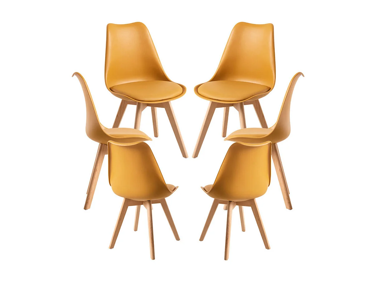 Packs Sillas Comedor - Pack 6 Sillas Synk Basic - Mostaza
