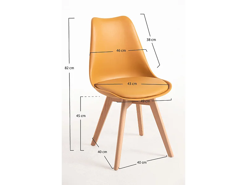 Packs Sillas Comedor - Pack 6 Sillas Synk Basic - Mostaza