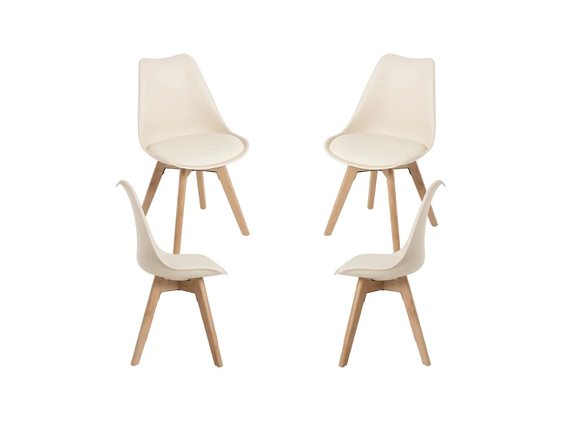 Packs Sillas Comedor - Pack 4 Sillas Synk Basic - Crema