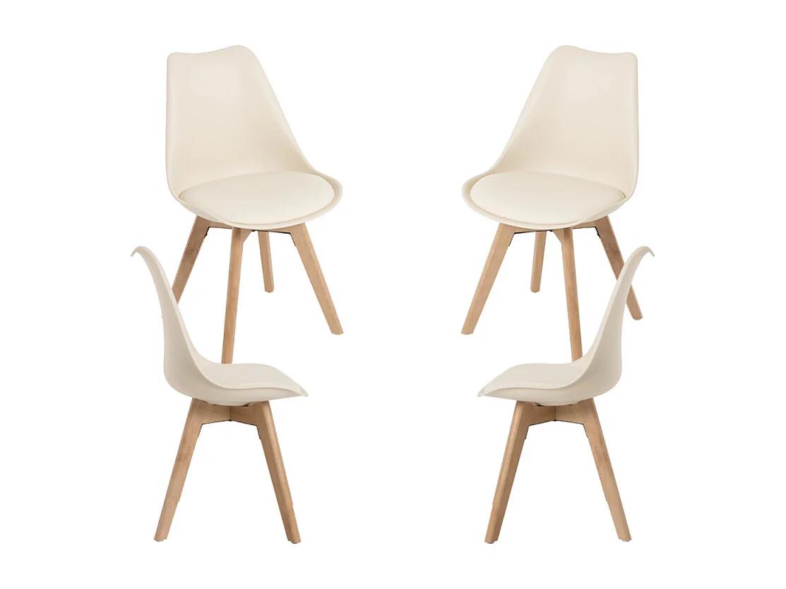 Packs Sillas Comedor - Pack 4 Sillas Synk Basic - Crema