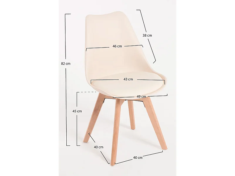 Packs Sillas Comedor - Pack 4 Sillas Synk Basic - Crema