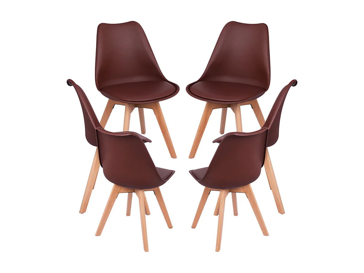 Packs Sillas Comedor - Pack 6 Sillas Synk Basic - Marrón