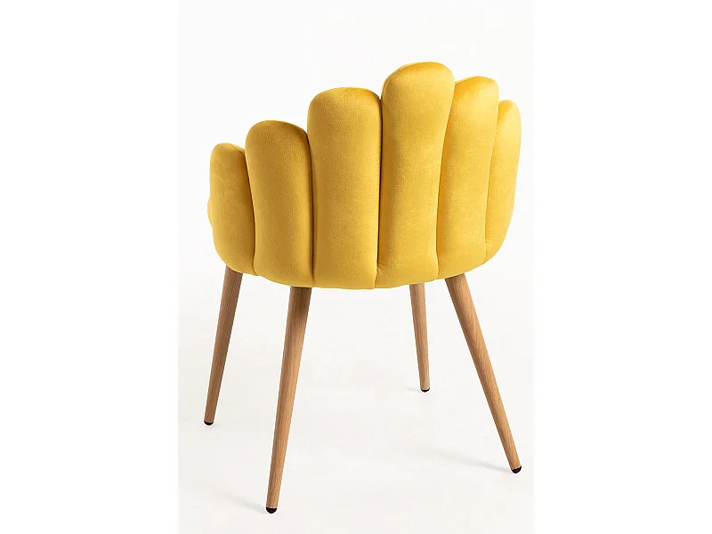 Packs Sillas Comedor - Pack 6 Sillas Hand Terciopelo - Amarillo