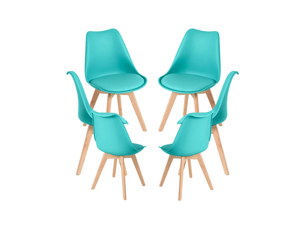 Packs Sillas Comedor - Pack 6 Sillas Synk Basic - Aguamarina