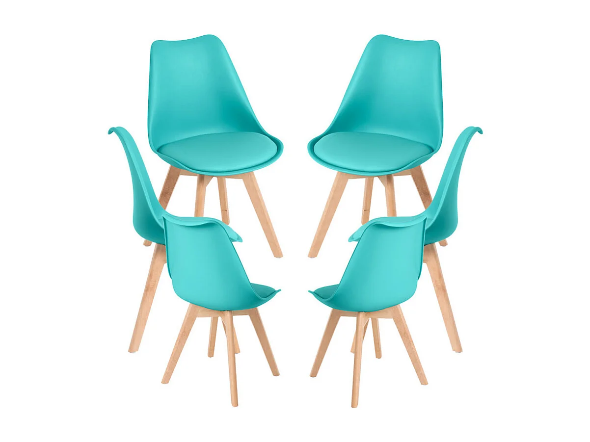 Packs Sillas Comedor - Pack 6 Sillas Synk Basic - Aguamarina